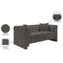 Meridian Everett Grey Chenille Fabric Loveseat IMAGE 13