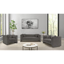 Meridian Everett Grey Chenille Fabric Loveseat IMAGE 14