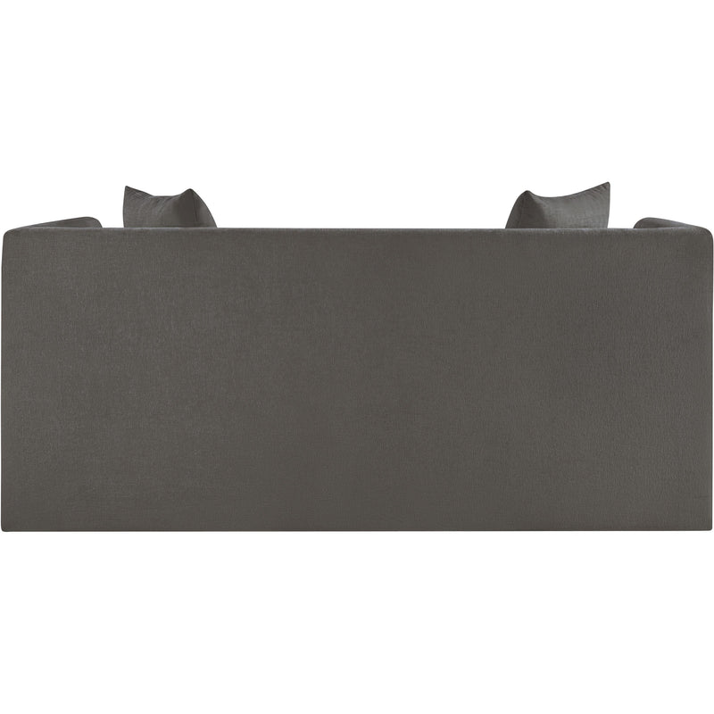 Meridian Everett Grey Chenille Fabric Loveseat IMAGE 5