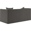 Meridian Everett Grey Chenille Fabric Loveseat IMAGE 7