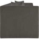 Meridian Everett Grey Chenille Fabric Sofa IMAGE 4