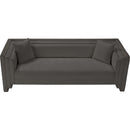 Meridian Everett Grey Chenille Fabric Sofa IMAGE 6