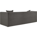 Meridian Everett Grey Chenille Fabric Sofa IMAGE 7