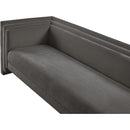 Meridian Everett Grey Chenille Fabric Sofa IMAGE 8
