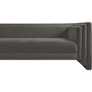 Meridian Everett Grey Chenille Fabric Sofa IMAGE 9