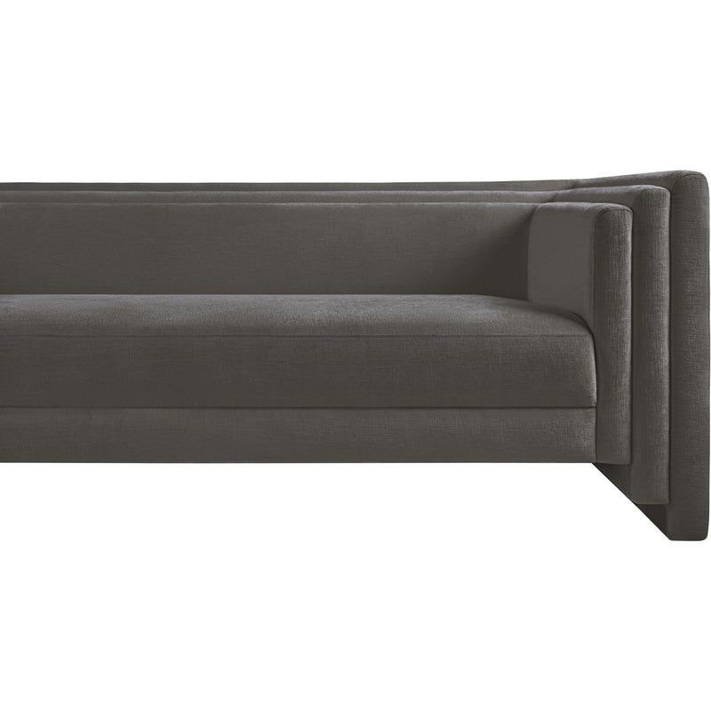 Meridian Everett Grey Chenille Fabric Sofa IMAGE 9