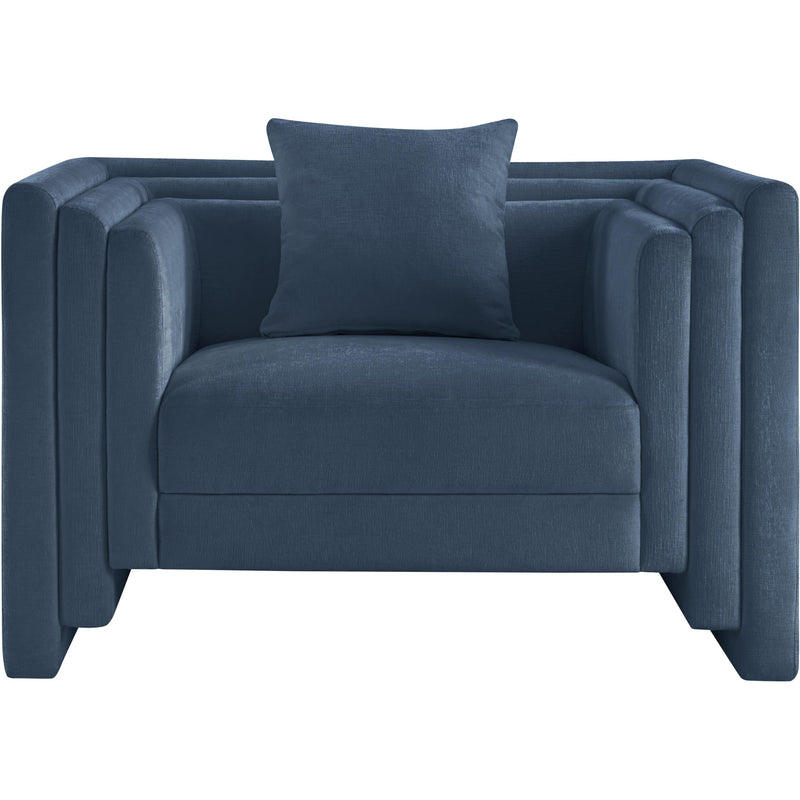 Meridian Everett Light Blue Chenille Fabric Chair IMAGE 3