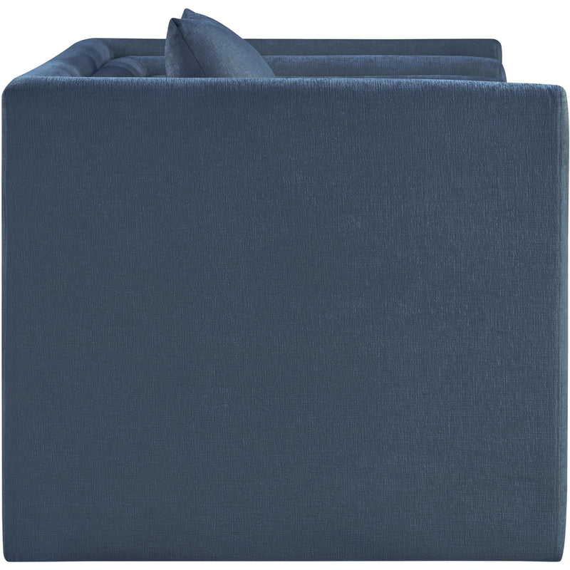 Meridian Everett Light Blue Chenille Fabric Chair IMAGE 4