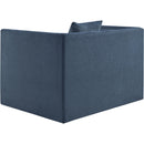 Meridian Everett Light Blue Chenille Fabric Chair IMAGE 7