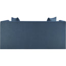 Meridian Everett Light Blue Chenille Fabric Loveseat IMAGE 5