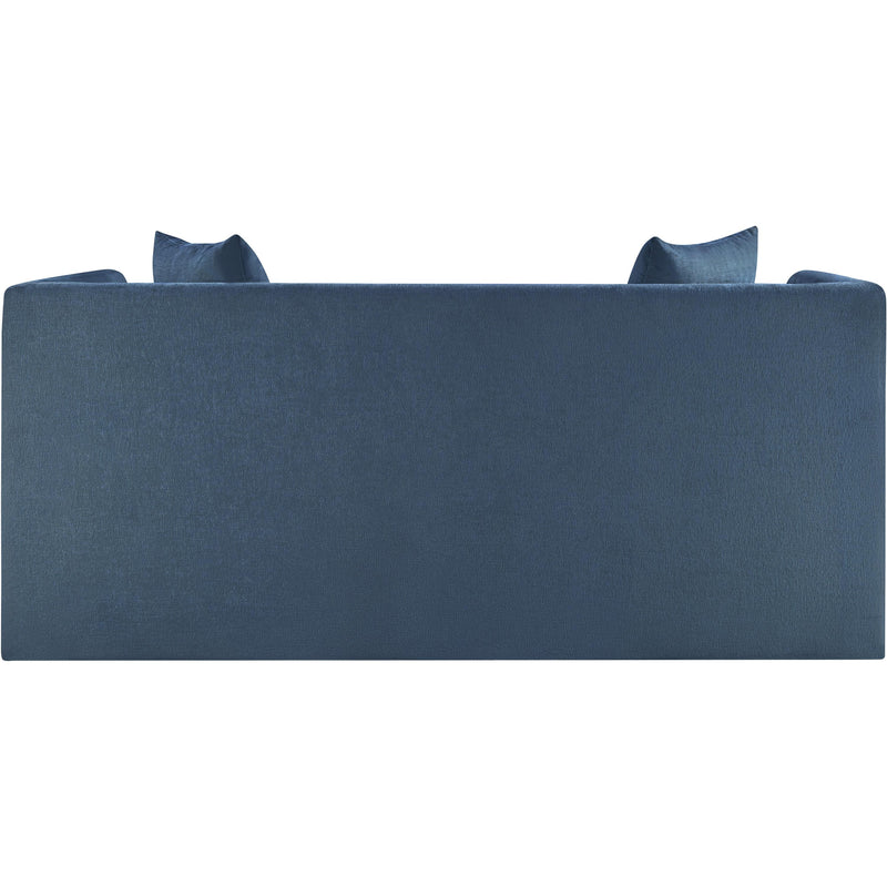 Meridian Everett Light Blue Chenille Fabric Loveseat IMAGE 5