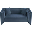 Meridian Everett Light Blue Chenille Fabric Loveseat IMAGE 6