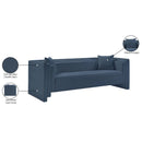 Meridian Everett Light Blue Chenille Fabric Sofa IMAGE 14