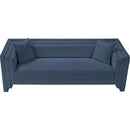 Meridian Everett Light Blue Chenille Fabric Sofa IMAGE 6