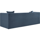 Meridian Everett Light Blue Chenille Fabric Sofa IMAGE 7