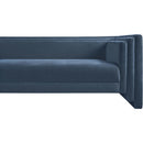 Meridian Everett Light Blue Chenille Fabric Sofa IMAGE 9