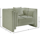 Meridian Everett Mint Chenille Fabric Chair IMAGE 11