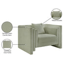 Meridian Everett Mint Chenille Fabric Chair IMAGE 12