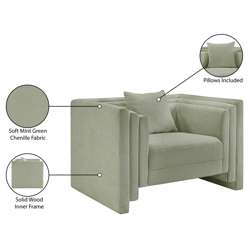 Meridian Everett Mint Chenille Fabric Chair IMAGE 12