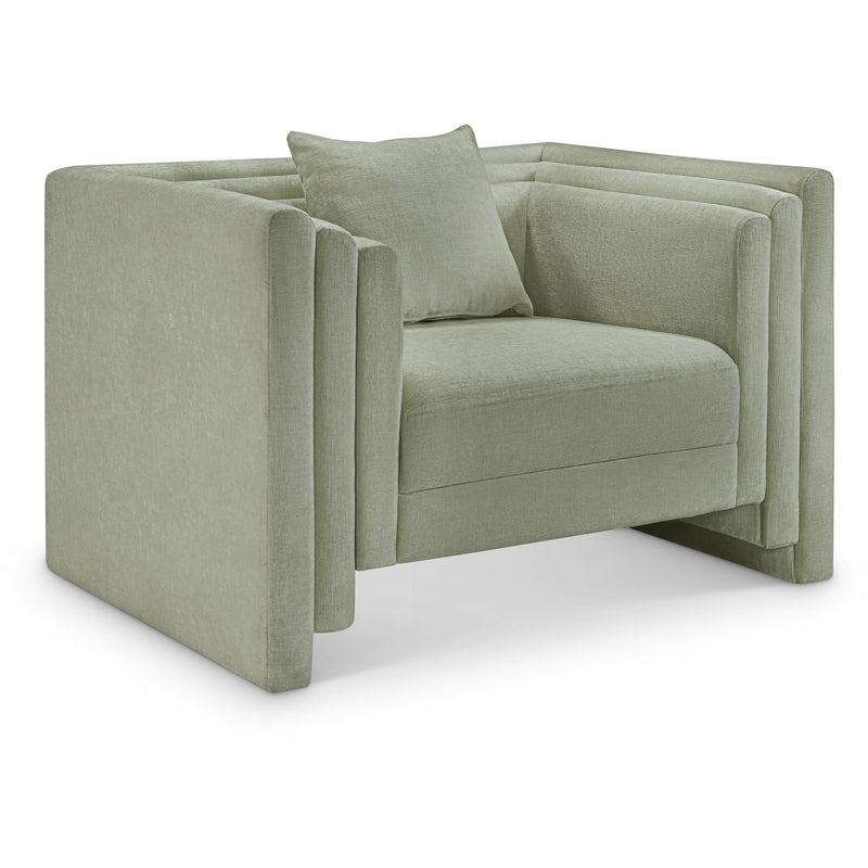 Meridian Everett Mint Chenille Fabric Chair IMAGE 1