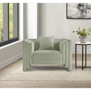 Meridian Everett Mint Chenille Fabric Chair IMAGE 2