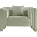 Meridian Everett Mint Chenille Fabric Chair IMAGE 3