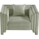 Meridian Everett Mint Chenille Fabric Chair IMAGE 6