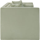 Meridian Everett Mint Chenille Fabric Loveseat IMAGE 4