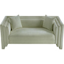 Meridian Everett Mint Chenille Fabric Loveseat IMAGE 6