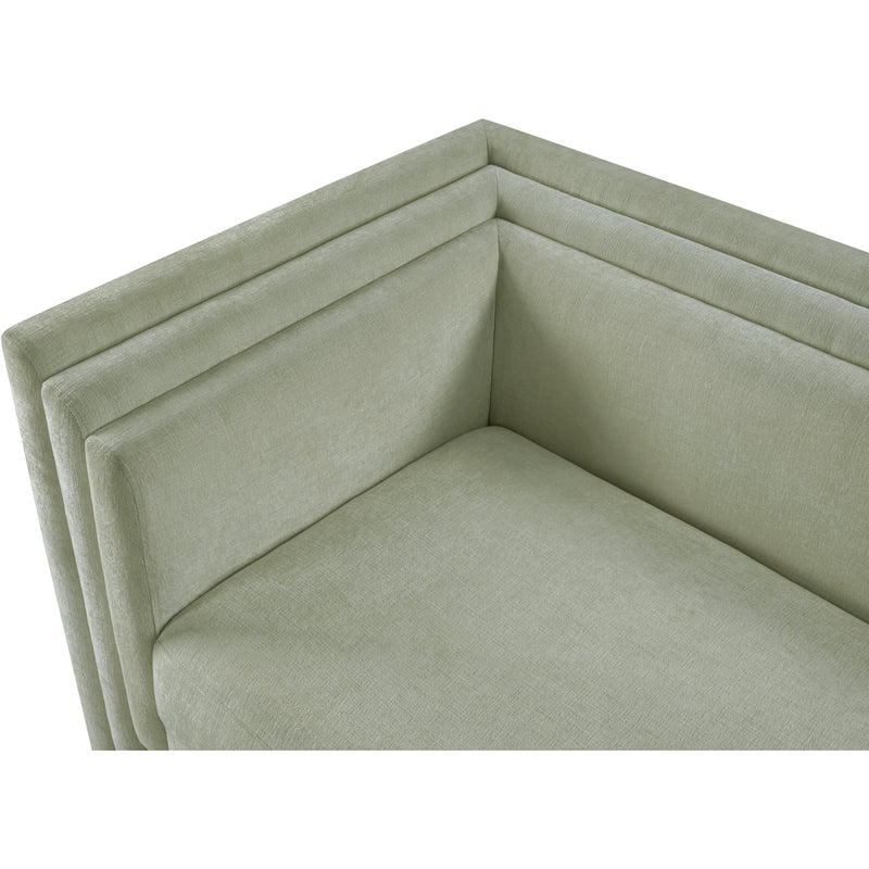 Meridian Everett Mint Chenille Fabric Loveseat IMAGE 8