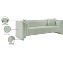  Meridian Everett 88.5" Mint Chenille Fabric Upholstered Sofa IMAGE 19