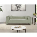 Meridian Everett Mint Chenille Fabric Sofa IMAGE 2
