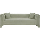 Meridian Everett Mint Chenille Fabric Sofa IMAGE 3