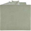 Meridian Everett Mint Chenille Fabric Sofa IMAGE 4