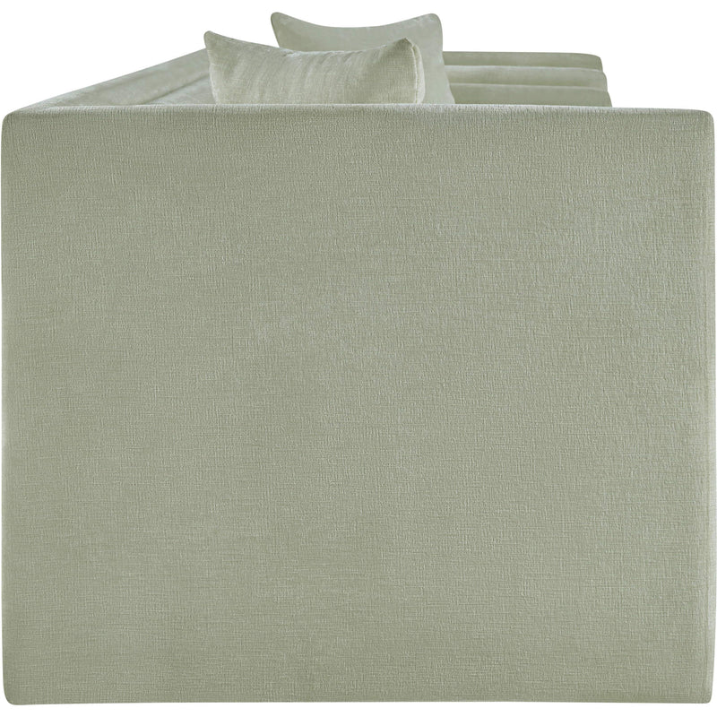 Meridian Everett Mint Chenille Fabric Sofa IMAGE 4