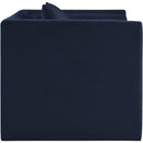 Meridian Everett Navy Chenille Fabric Chair IMAGE 4