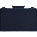 Meridian Everett Navy Chenille Fabric Chair IMAGE 5