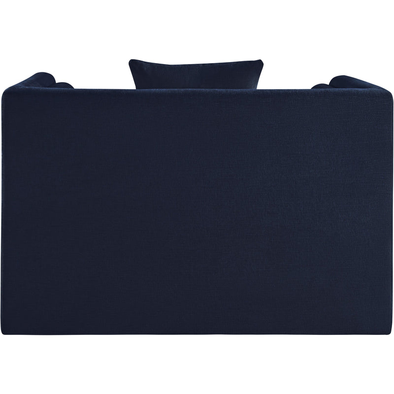 Meridian Everett Navy Chenille Fabric Chair IMAGE 5
