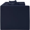 Meridian Everett Navy Chenille Fabric Loveseat IMAGE 4