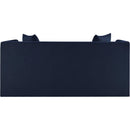 Meridian Everett Navy Chenille Fabric Loveseat IMAGE 5