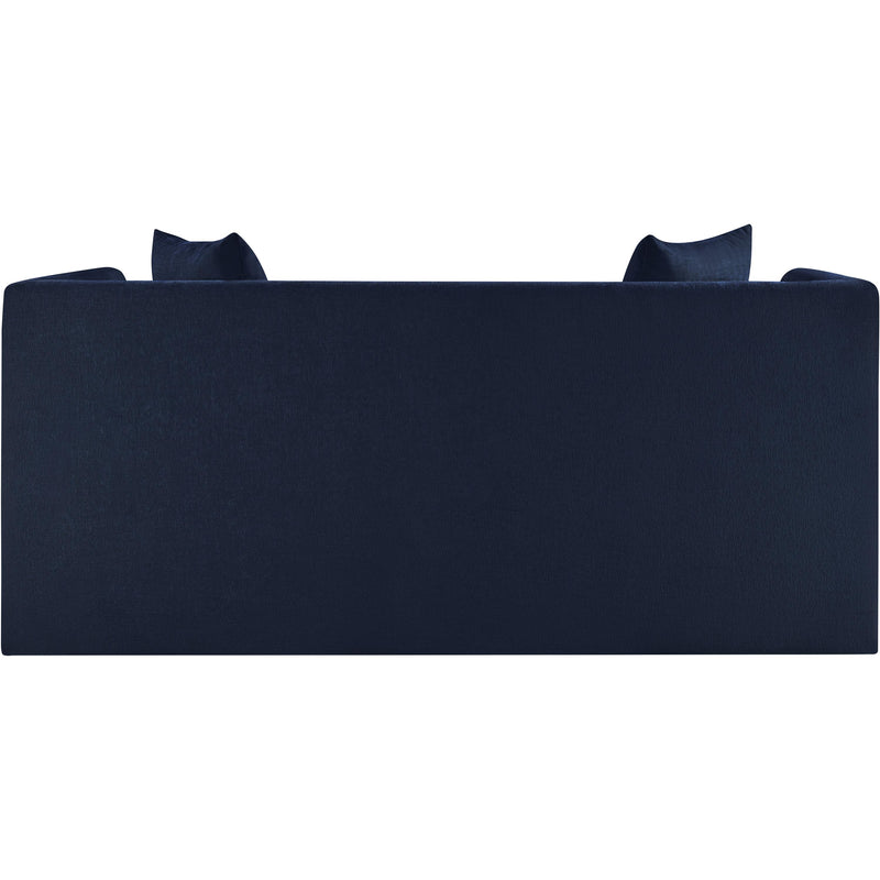 Meridian Everett Navy Chenille Fabric Loveseat IMAGE 5