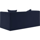 Meridian Everett Navy Chenille Fabric Loveseat IMAGE 7