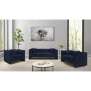 Meridian Everett Navy Chenille Fabric Sofa IMAGE 15