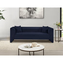 Meridian Everett Navy Chenille Fabric Sofa IMAGE 2
