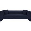 Meridian Everett Navy Chenille Fabric Sofa IMAGE 3