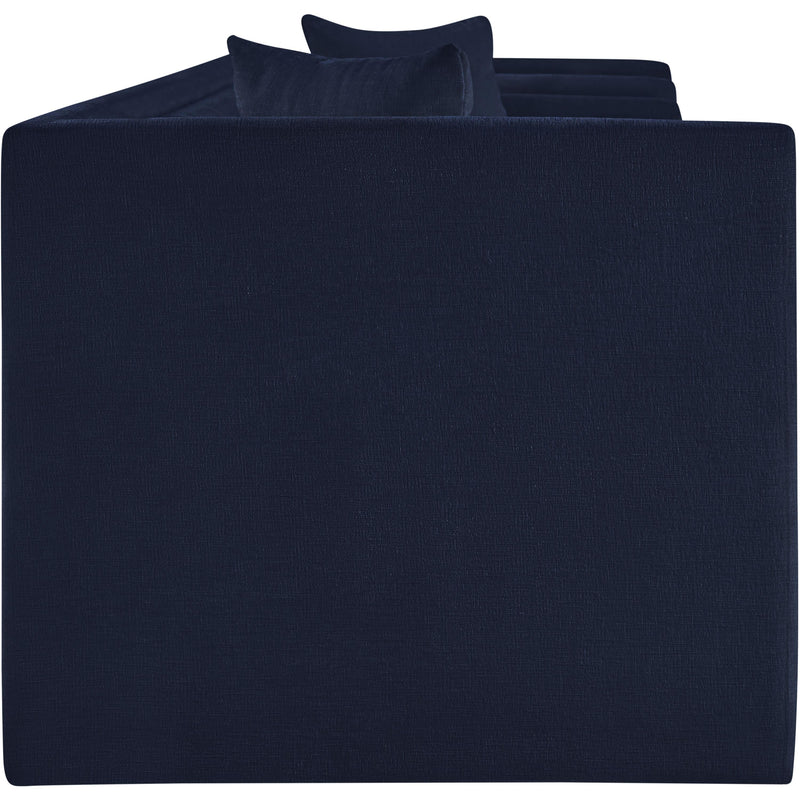 Meridian Everett Navy Chenille Fabric Sofa IMAGE 4