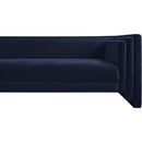 Meridian Everett Navy Chenille Fabric Sofa IMAGE 9