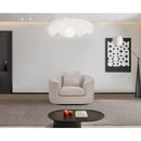 Meridian Penelope Beige Chenille Fabric Chair IMAGE 2