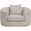 Meridian Penelope Beige Chenille Fabric Chair IMAGE 3