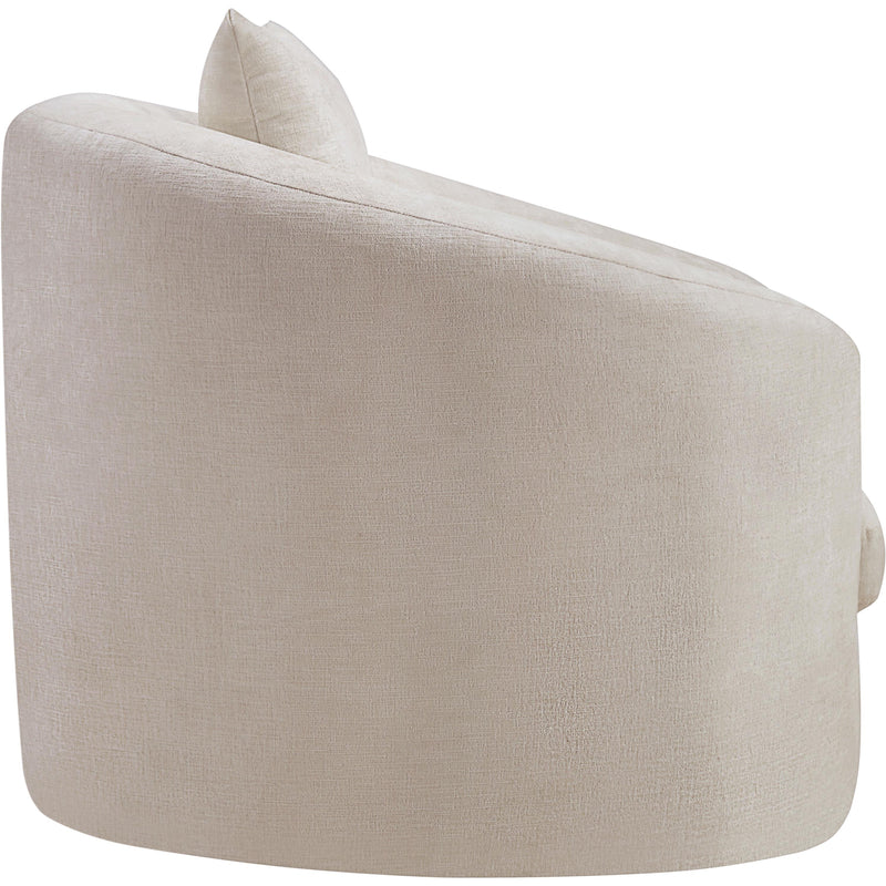 Meridian Penelope Beige Chenille Fabric Chair IMAGE 4